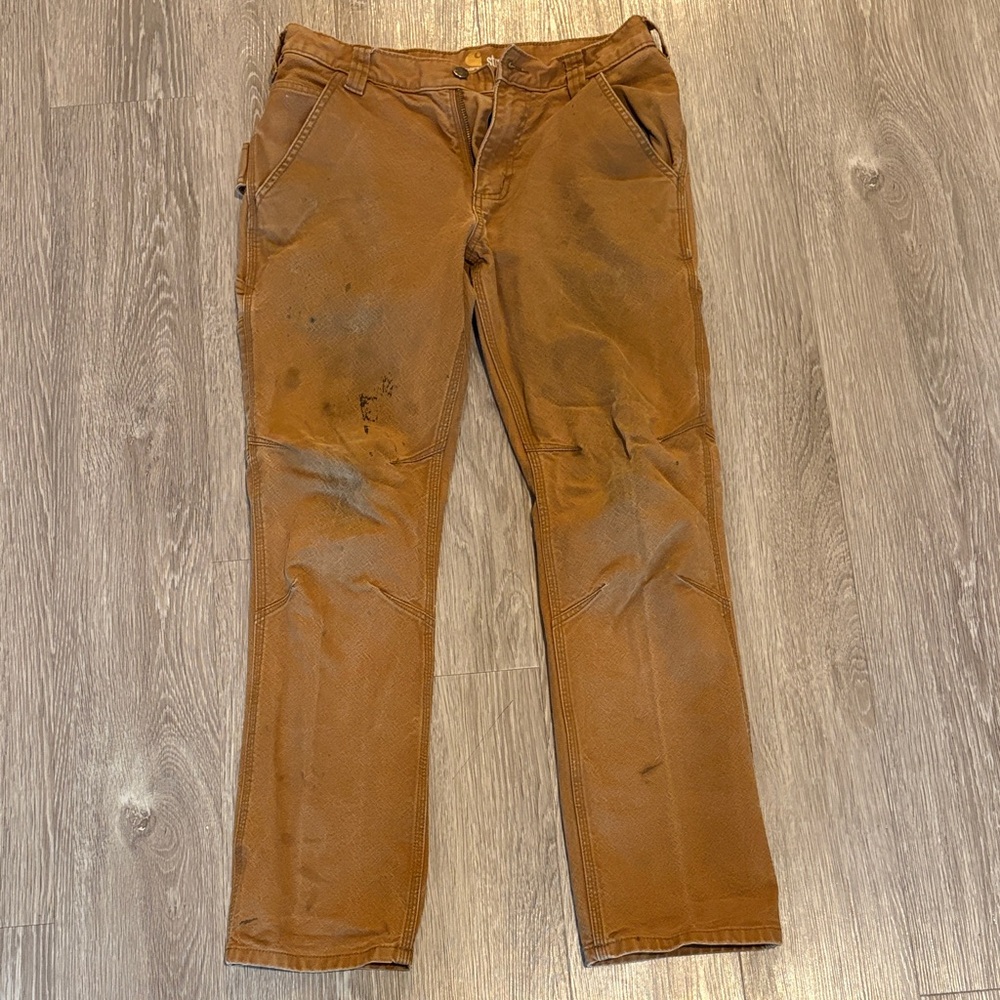 Carhartt Straight Fit Work Pants in Rust